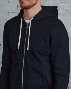 New Reigning Champ Core Full Zip Hood Black