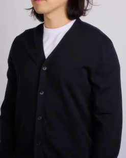 Clearance Reigning Champ Knit Cotton Cashmere Riviera Cardigan Black