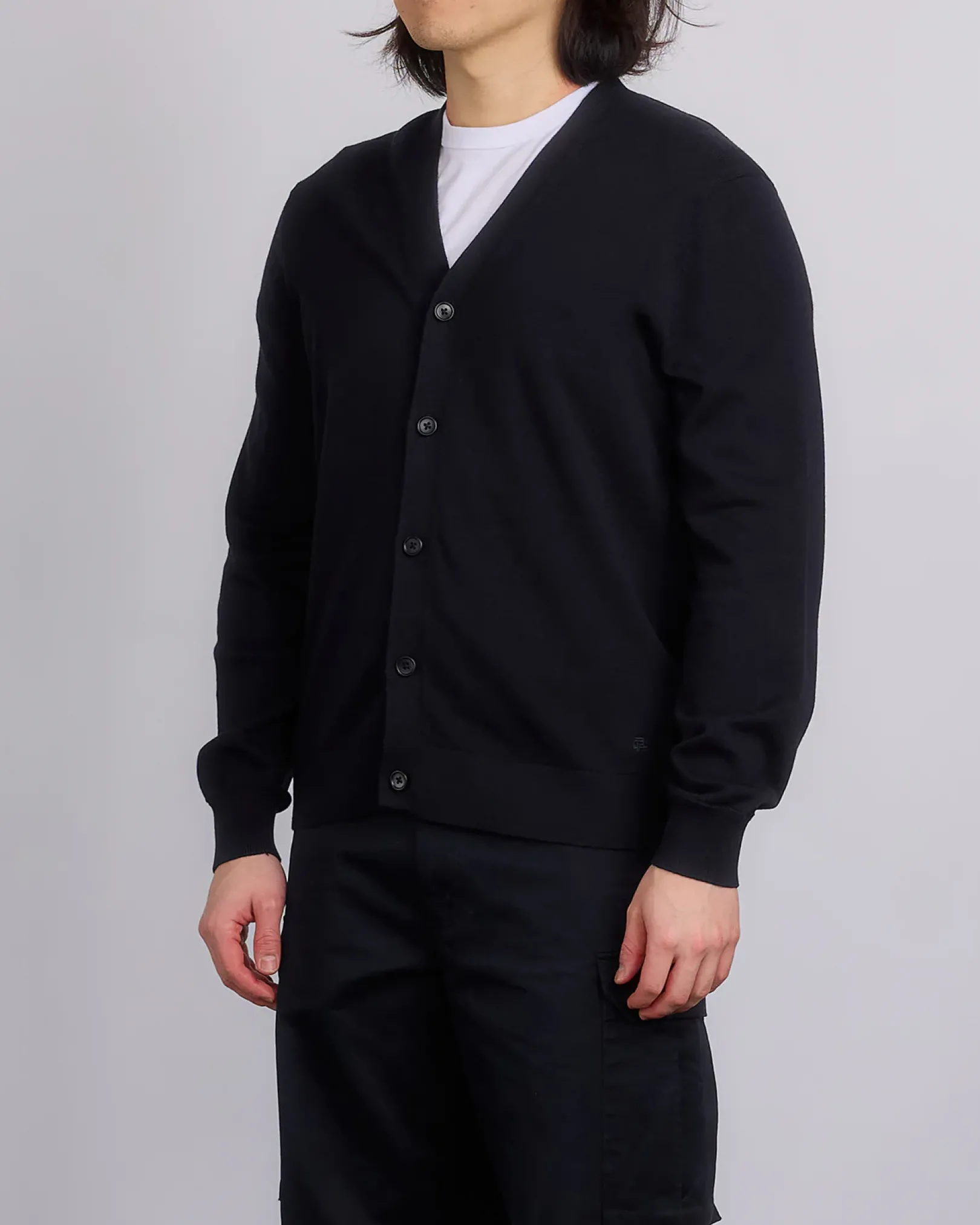 Clearance Reigning Champ Knit Cotton Cashmere Riviera Cardigan Black