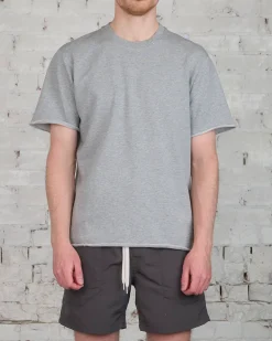 Hot Reigning Champ Lightweight Terry Cut Off Crewneck Heather Grey