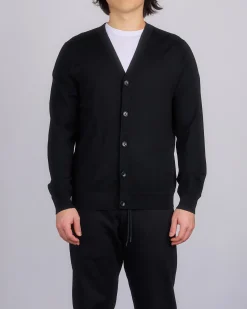 Sale Reigning Champ Lightweight Merino Harry Cardigan Black