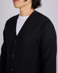 Sale Reigning Champ Lightweight Merino Harry Cardigan Black