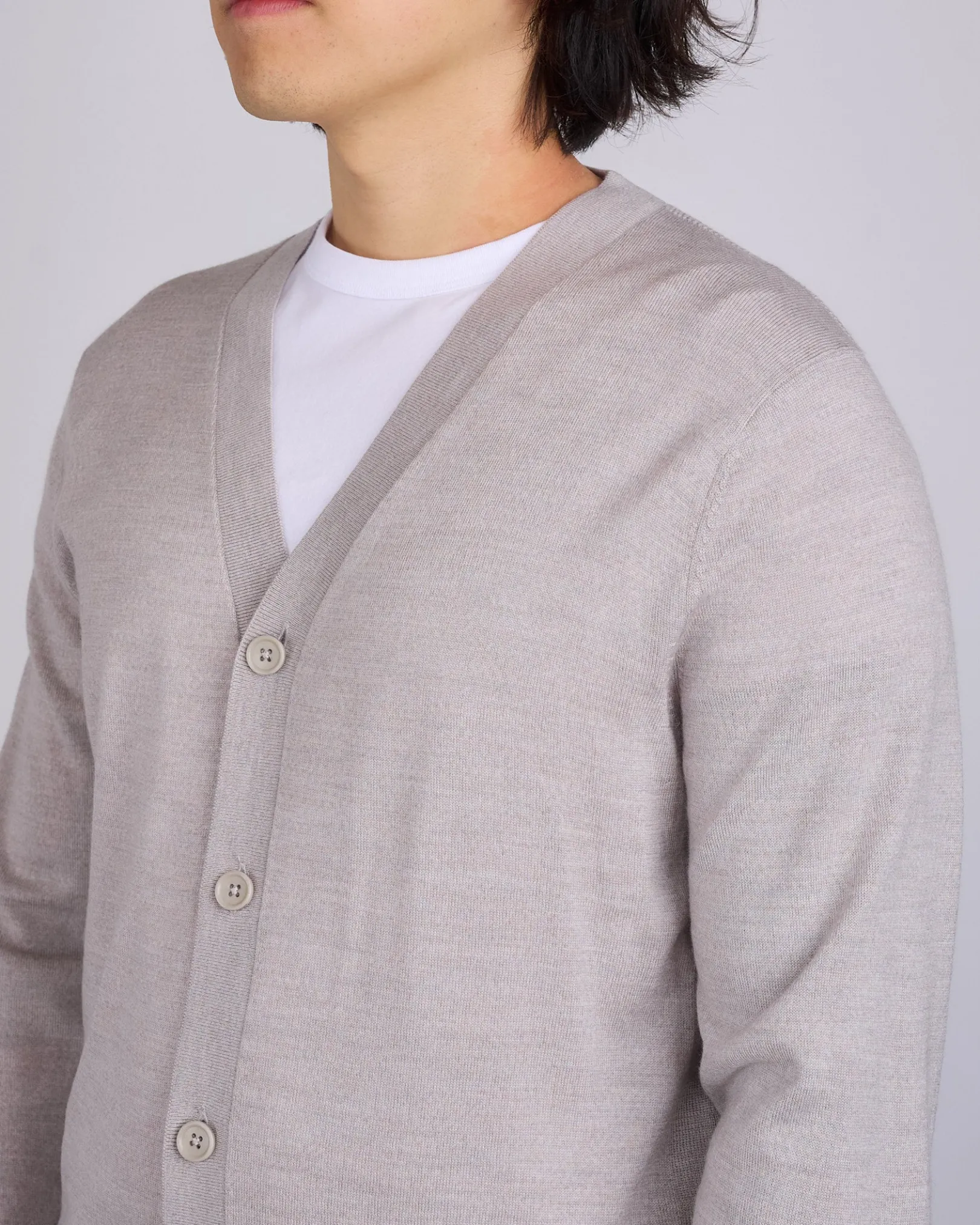 Sale Reigning Champ Lightweight Merino Harry Cardigan Dove