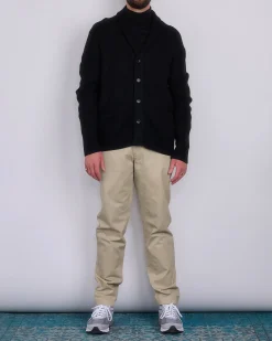 Clearance Reigning Champ Merino Rib Vinnie Shawl Cardigan Black