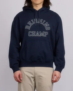 Clearance Reigning Champ Midweight Terry Arch Hoodie Navy/White