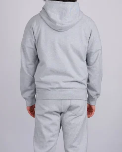 Fashion Reigning Champ Midweight Arch Logo Hoodie Heather Grey