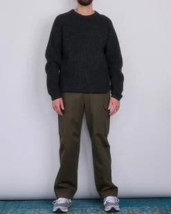 Online Reigning Champ Nep Merino Kenny Crew Sweater Black