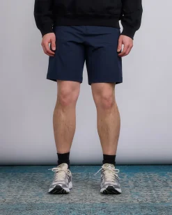 Outlet Reigning Champ Stretch Warp Knit Coach's 9" Short Navy