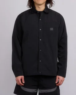 Hot Reigning Champ Textured Nylon Uniform Shirt Black