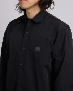Hot Reigning Champ Textured Nylon Uniform Shirt Black