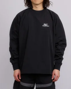 Fashion Reigning Champ Textured Nylon Radar Crewneck Black