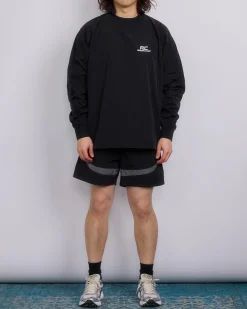 Fashion Reigning Champ Textured Nylon Radar Crewneck Black