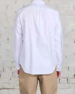 Sale Reigning Champ Windsor Long Sleeve Oxford Button Shirt White