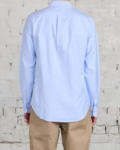 Sale Reigning Champ Windsor Long Sleeve Oxford Button Shirt Light Blue