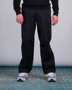 New Reigning Champ Woven Cotton Keeper Cargo Pant Black