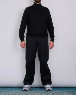 New Reigning Champ Woven Cotton Keeper Cargo Pant Black