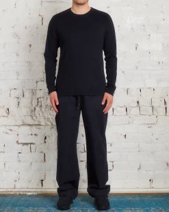 Outlet Reigning Champ 1x1 Slub Knit Long Sleeve T-Shirt Black