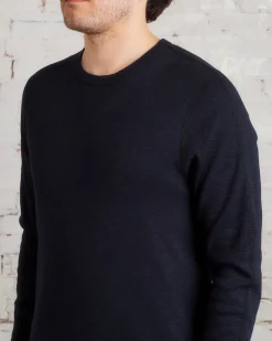 Outlet Reigning Champ 1x1 Slub Knit Long Sleeve T-Shirt Black