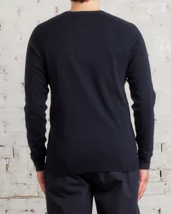 Outlet Reigning Champ 1x1 Slub Knit Long Sleeve T-Shirt Black
