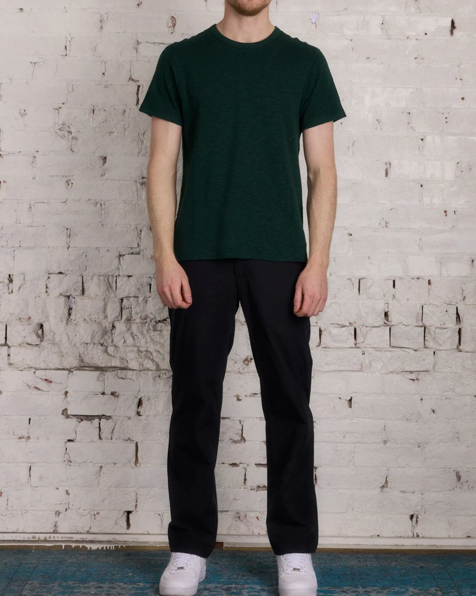 Clearance Reigning Champ 1x1 Slub T-Shirt British Racing Green