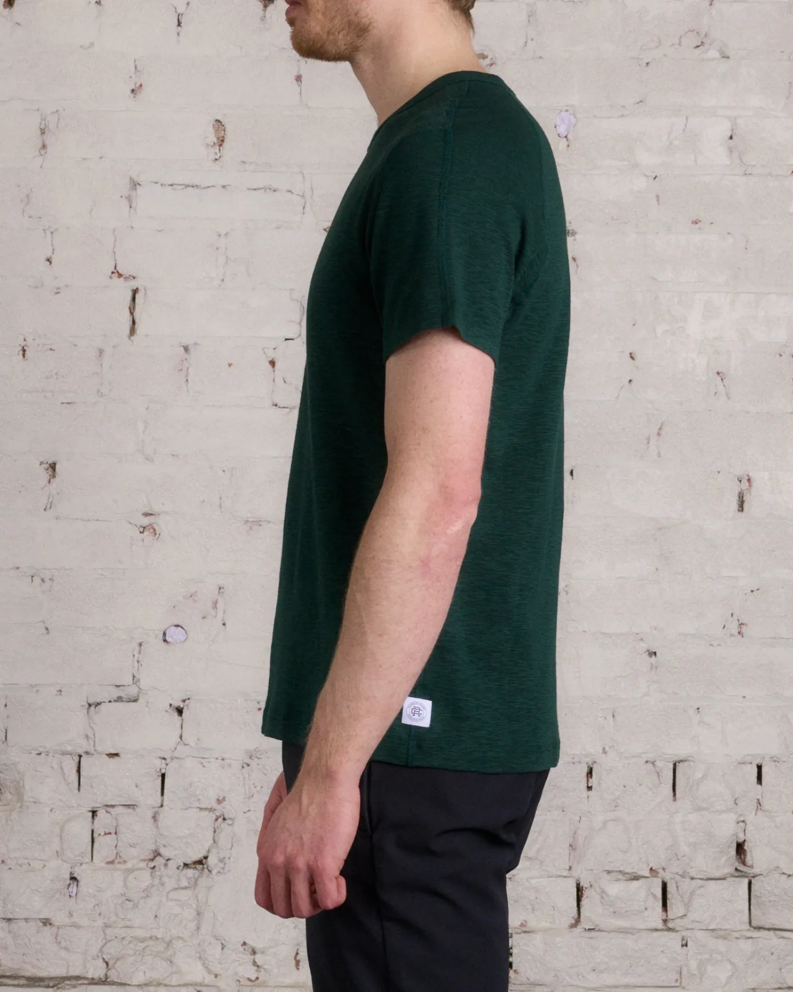 Clearance Reigning Champ 1x1 Slub T-Shirt British Racing Green