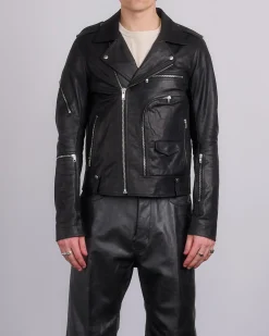 Clearance Rick Owens Main Collection Rick Owens Bauhaus Stooges Jacket Sugar Leather Black