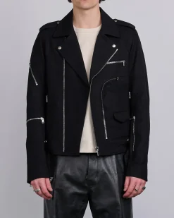 Online Rick Owens Bonotto Bauhaus Stooges Jacket Terrain Cotton Black