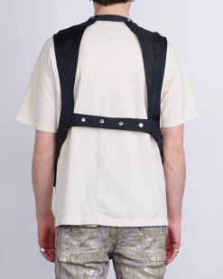 Fashion Rick Owens Cargo Vest Silk Gazar Black