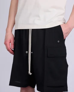 Clearance Rick Owens Cargobela Short Wool Sable Black