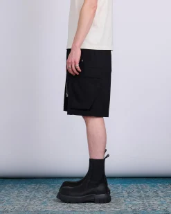 Clearance Rick Owens Cargobela Short Wool Sable Black