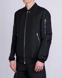 Online Rick Owens Classic Flight Jacket Heavy Faille Black
