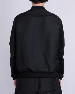 Online Rick Owens Classic Flight Jacket Heavy Faille Black