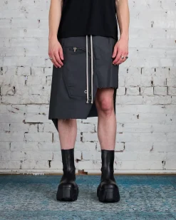 Outlet Rick Owens Dracca Skirt Chalk Stretch Denim Black