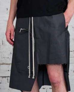 Outlet Rick Owens Dracca Skirt Chalk Stretch Denim Black