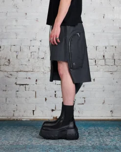 Outlet Rick Owens Dracca Skirt Chalk Stretch Denim Black