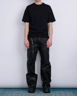 Fashion DRKSHDW Rick Owens Aircut Pants Stretch Foil Denim Black