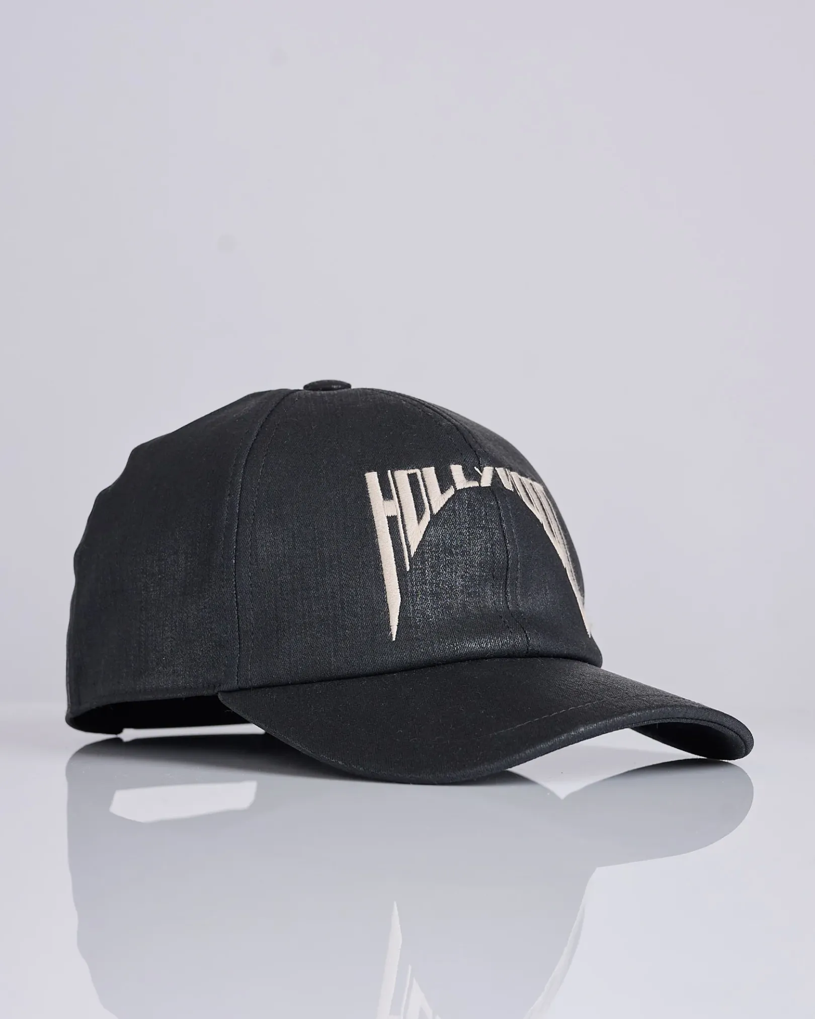 Sale DRKSHDW Rick Owens Baseball Cap Hollywood Foil Stretch Denim Black Pearl