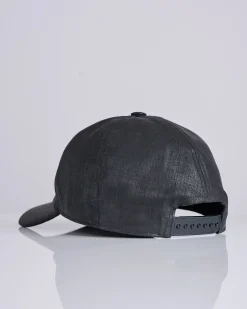 Sale DRKSHDW Rick Owens Baseball Cap Hollywood Foil Stretch Denim Black Pearl