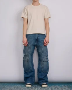 Hot DRKSHDW Rick Owens Double Cargo Jn 13oz Dnm Wshd Indigo