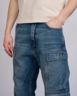 Hot DRKSHDW Rick Owens Double Cargo Jn 13oz Dnm Wshd Indigo