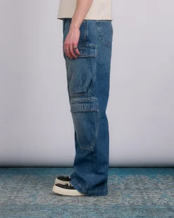 Hot DRKSHDW Rick Owens Double Cargo Jn 13oz Dnm Wshd Indigo