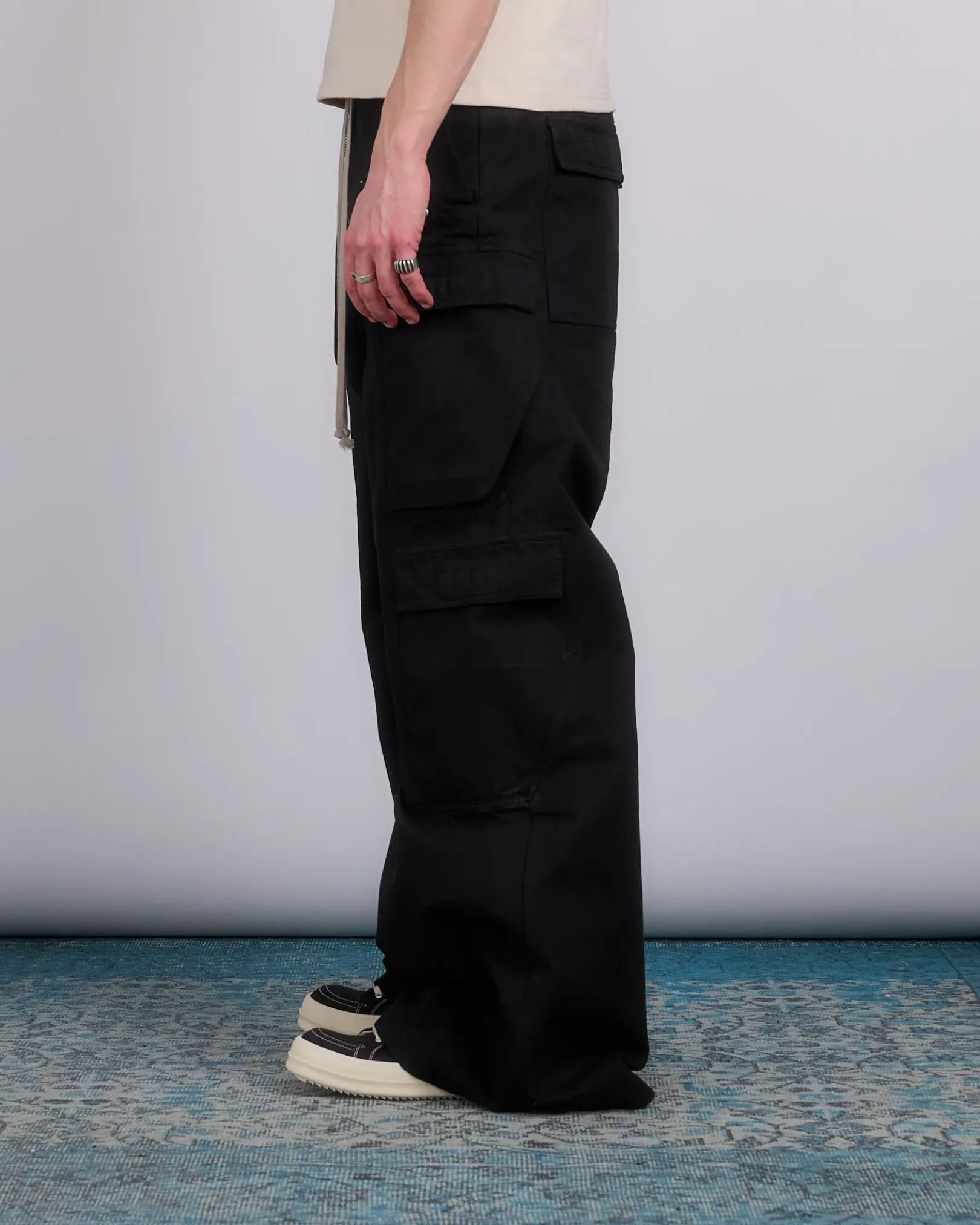 Clearance DRKSHDW Rick Owens Double Cargo Jumbo Belas Cttn Cnvas Blk