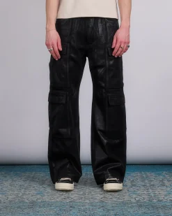 Fashion DRKSHDW Rick Owens Double Cargo Jean 13oz Foil Denim Black