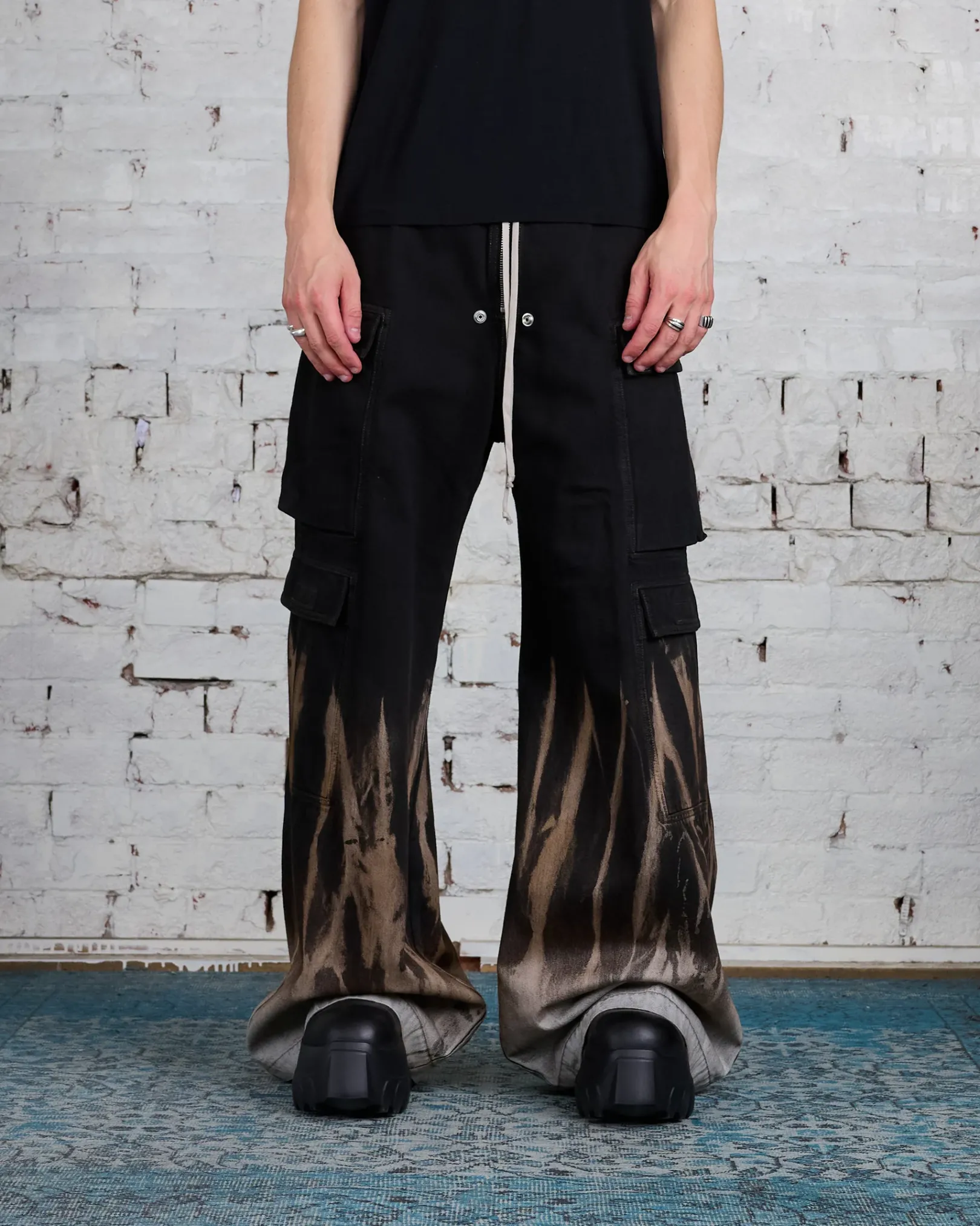 Clearance DRKSHDW Rick Owens Double Cargo Jumbo Bela Pant Sun Denim