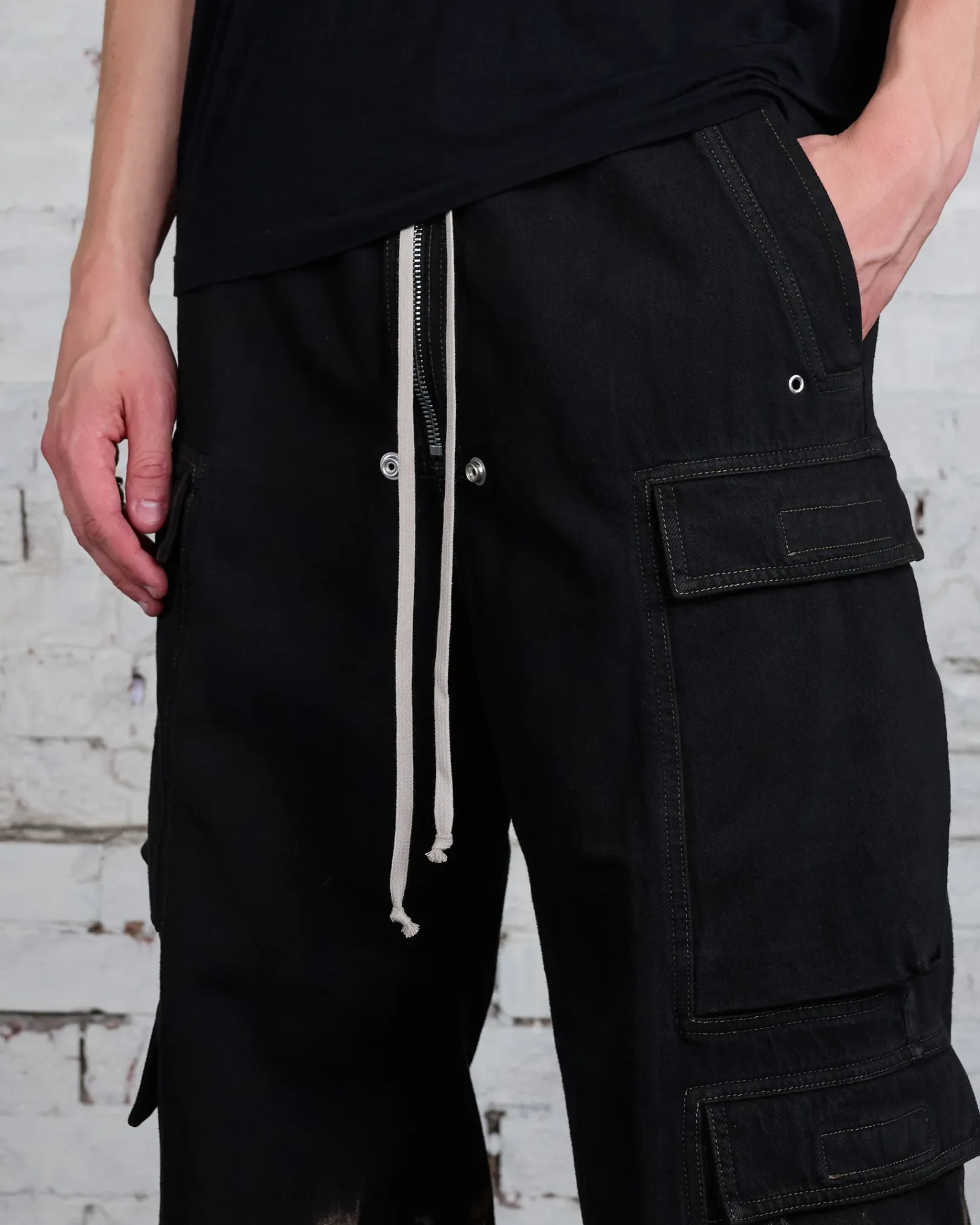 Clearance DRKSHDW Rick Owens Double Cargo Jumbo Bela Pant Sun Denim