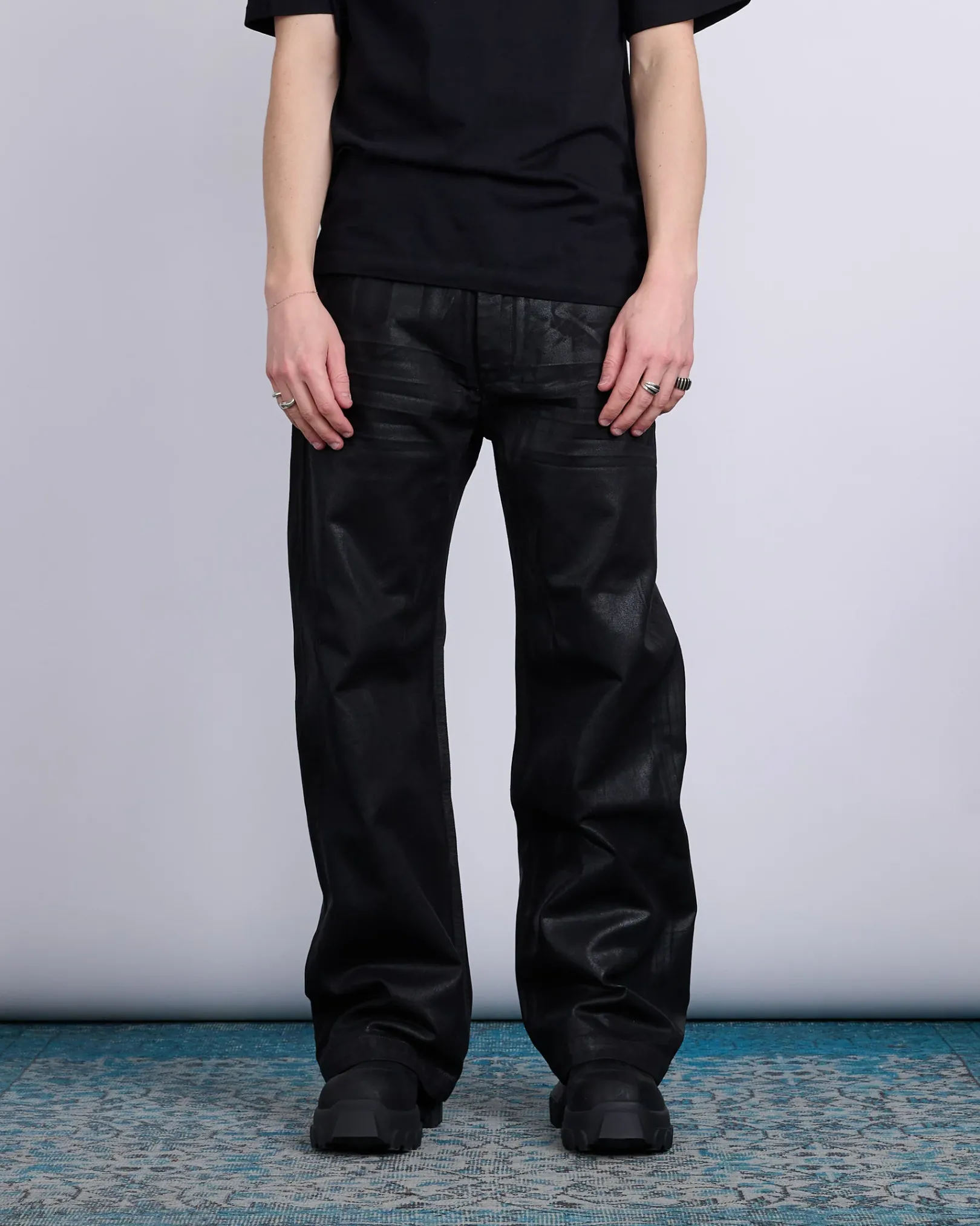 Outlet DRKSHDW Rick Owens Geth Jeans 13oz Foil Denim Black