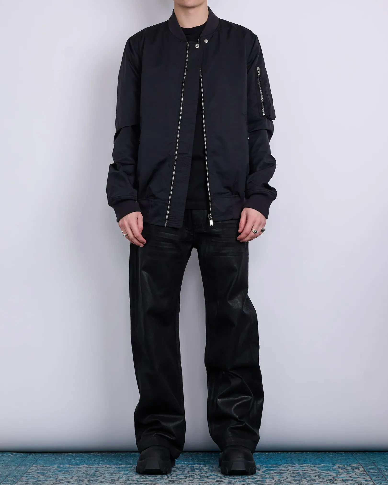 Outlet DRKSHDW Rick Owens Geth Jeans 13oz Foil Denim Black