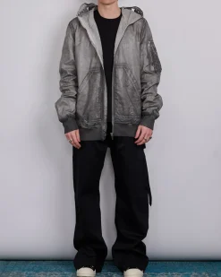 Sale DRKSHDW Rick Owens Gimp Flight Bomber Foil Poplin Dark Dust