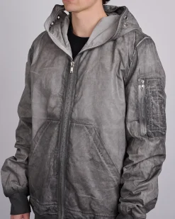 Sale DRKSHDW Rick Owens Gimp Flight Bomber Foil Poplin Dark Dust