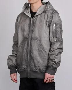 Sale DRKSHDW Rick Owens Gimp Flight Bomber Foil Poplin Dark Dust
